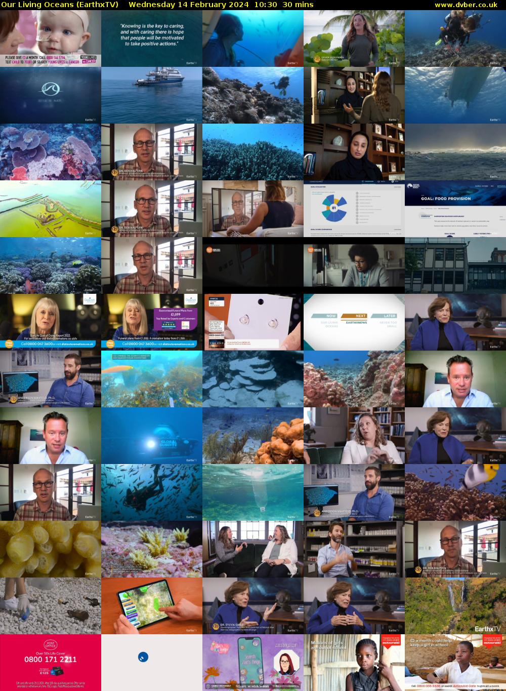Our Living Oceans (EarthxTV) Wednesday 14 February 2024 10:30 - 11:00