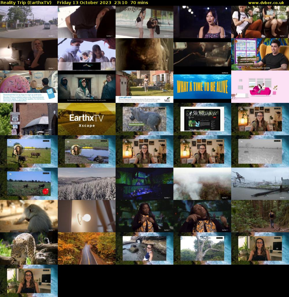 Reality Trip (EarthxTV) Friday 13 October 2023 23:10 - 00:20