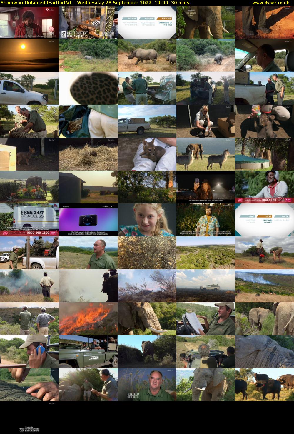 Shamwari Untamed (EarthxTV) Wednesday 28 September 2022 14:00 - 14:30