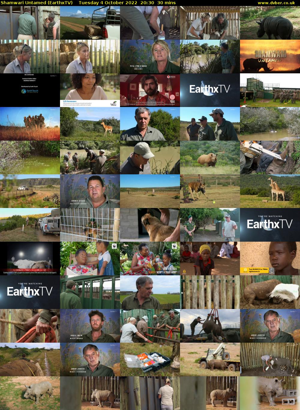 Shamwari Untamed (EarthxTV) Tuesday 4 October 2022 20:30 - 21:00