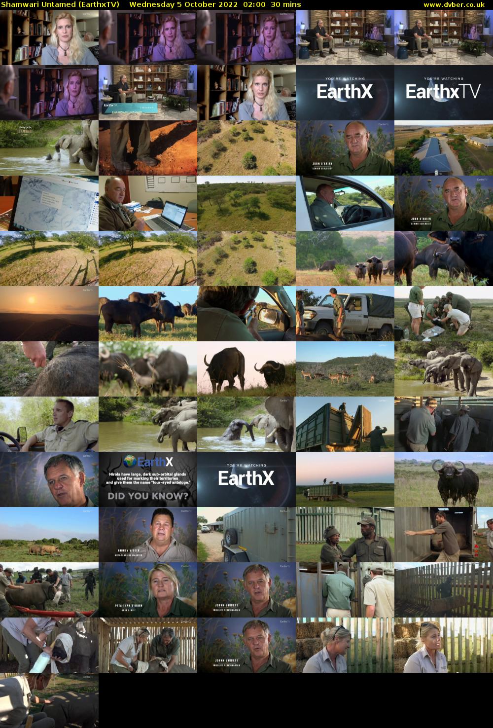 Shamwari Untamed (EarthxTV) Wednesday 5 October 2022 02:00 - 02:30