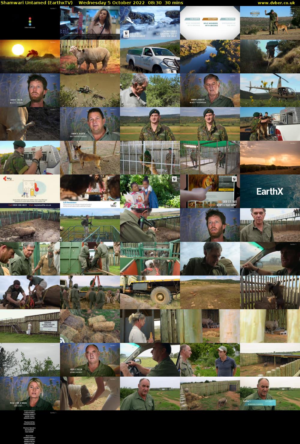 Shamwari Untamed (EarthxTV) Wednesday 5 October 2022 08:30 - 09:00