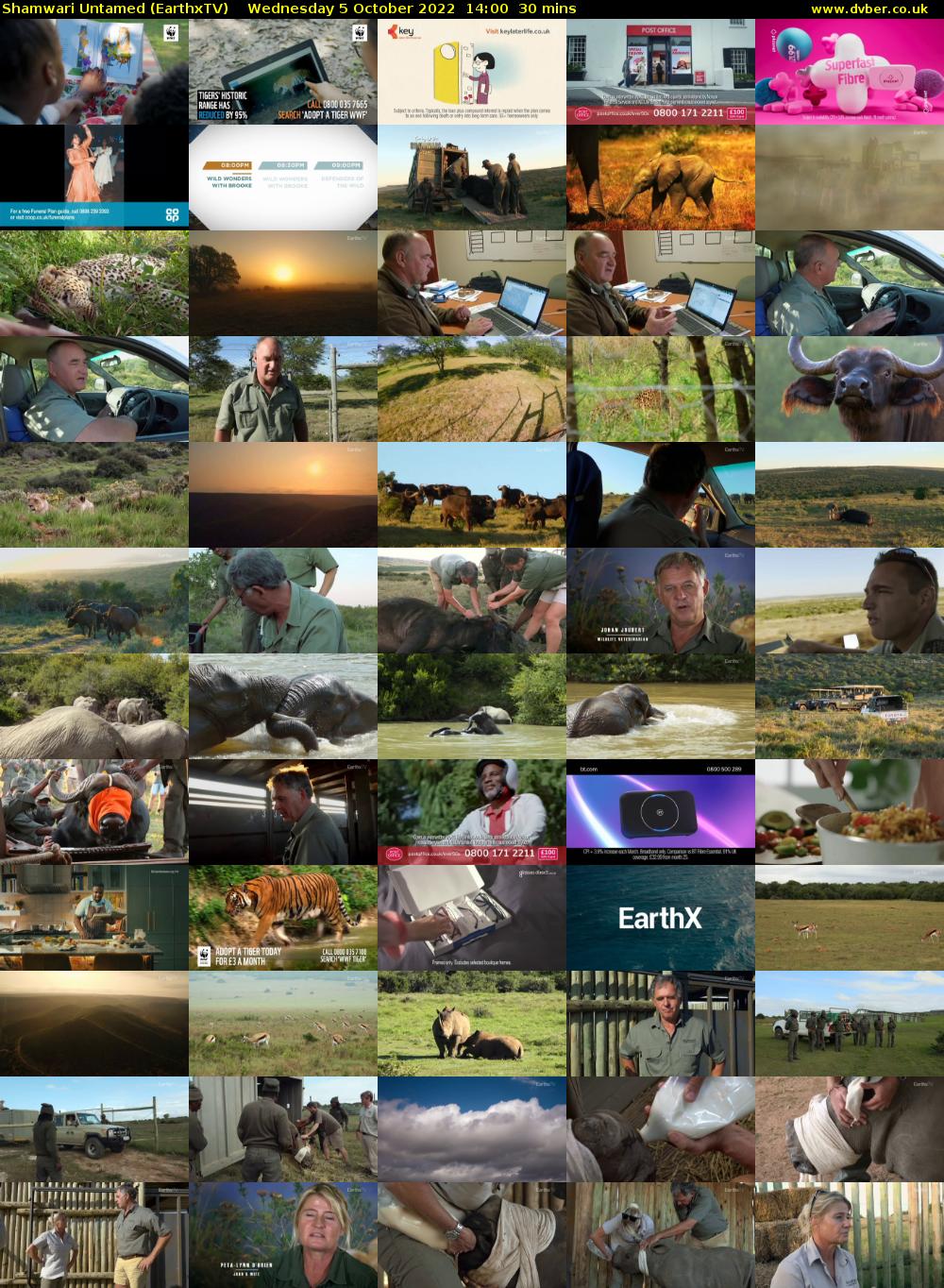 Shamwari Untamed (EarthxTV) Wednesday 5 October 2022 14:00 - 14:30