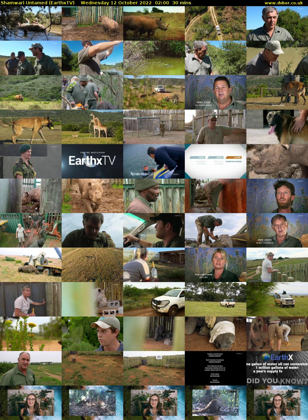 Shamwari Untamed (EarthxTV) Wednesday 12 October 2022 02:00 - 02:30