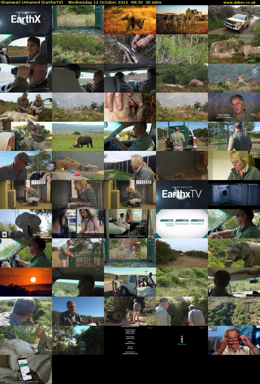Shamwari Untamed (EarthxTV) Wednesday 12 October 2022 08:30 - 09:00