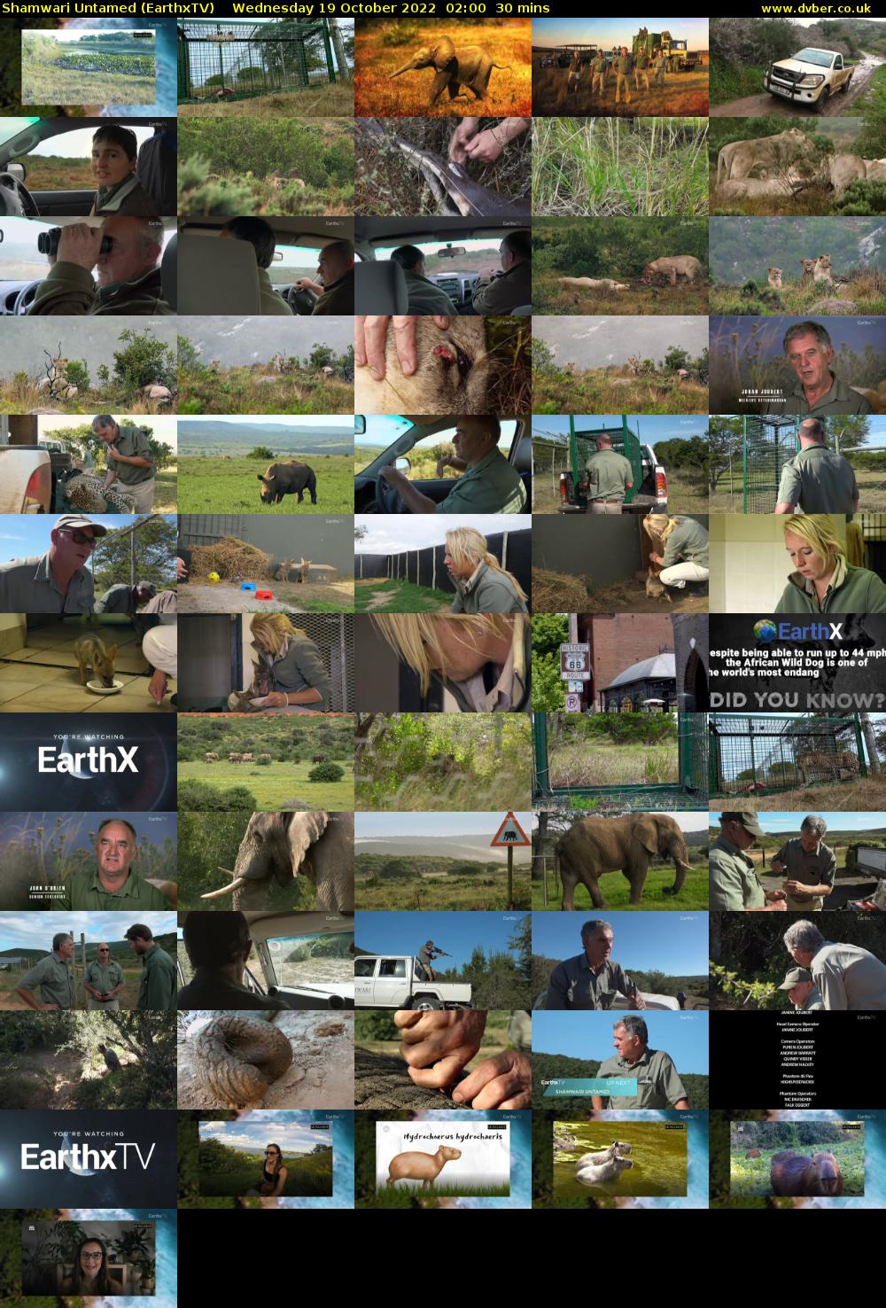 Shamwari Untamed (EarthxTV) Wednesday 19 October 2022 02:00 - 02:30