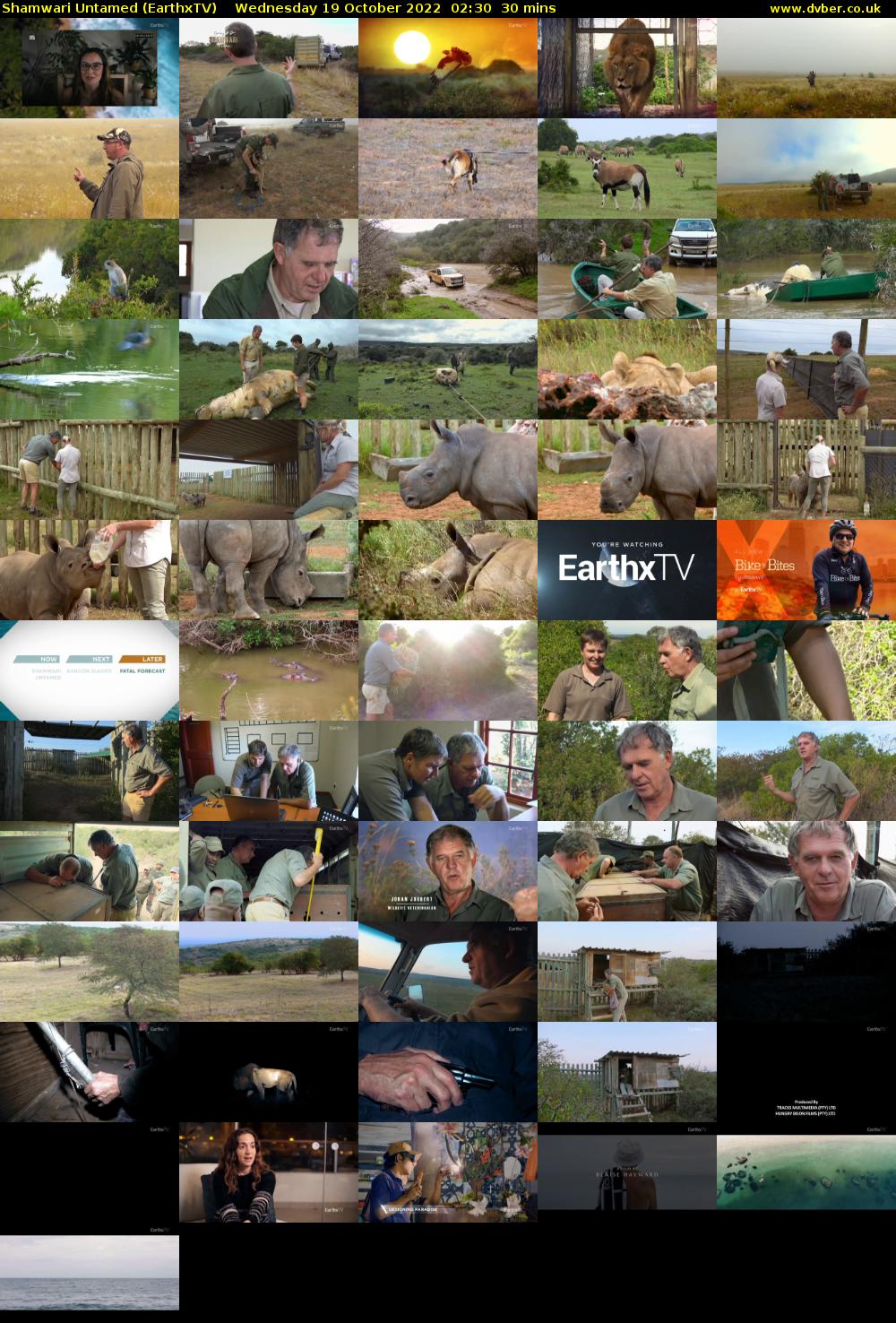 Shamwari Untamed (EarthxTV) Wednesday 19 October 2022 02:30 - 03:00