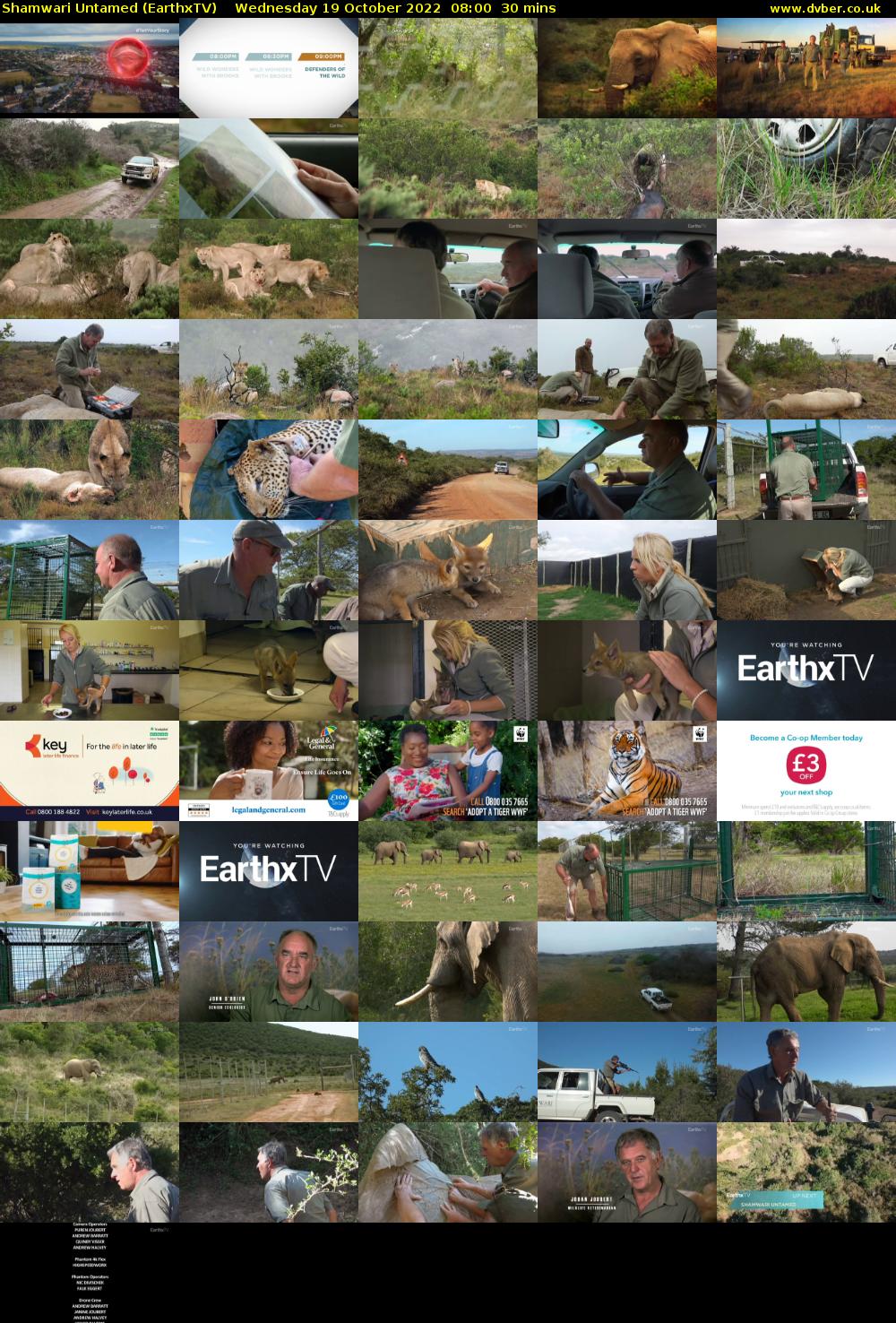Shamwari Untamed (EarthxTV) Wednesday 19 October 2022 08:00 - 08:30