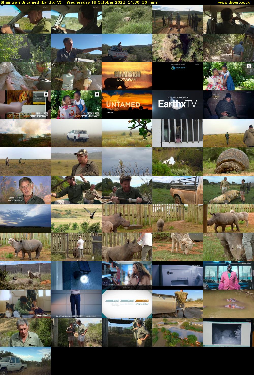 Shamwari Untamed (EarthxTV) Wednesday 19 October 2022 14:30 - 15:00