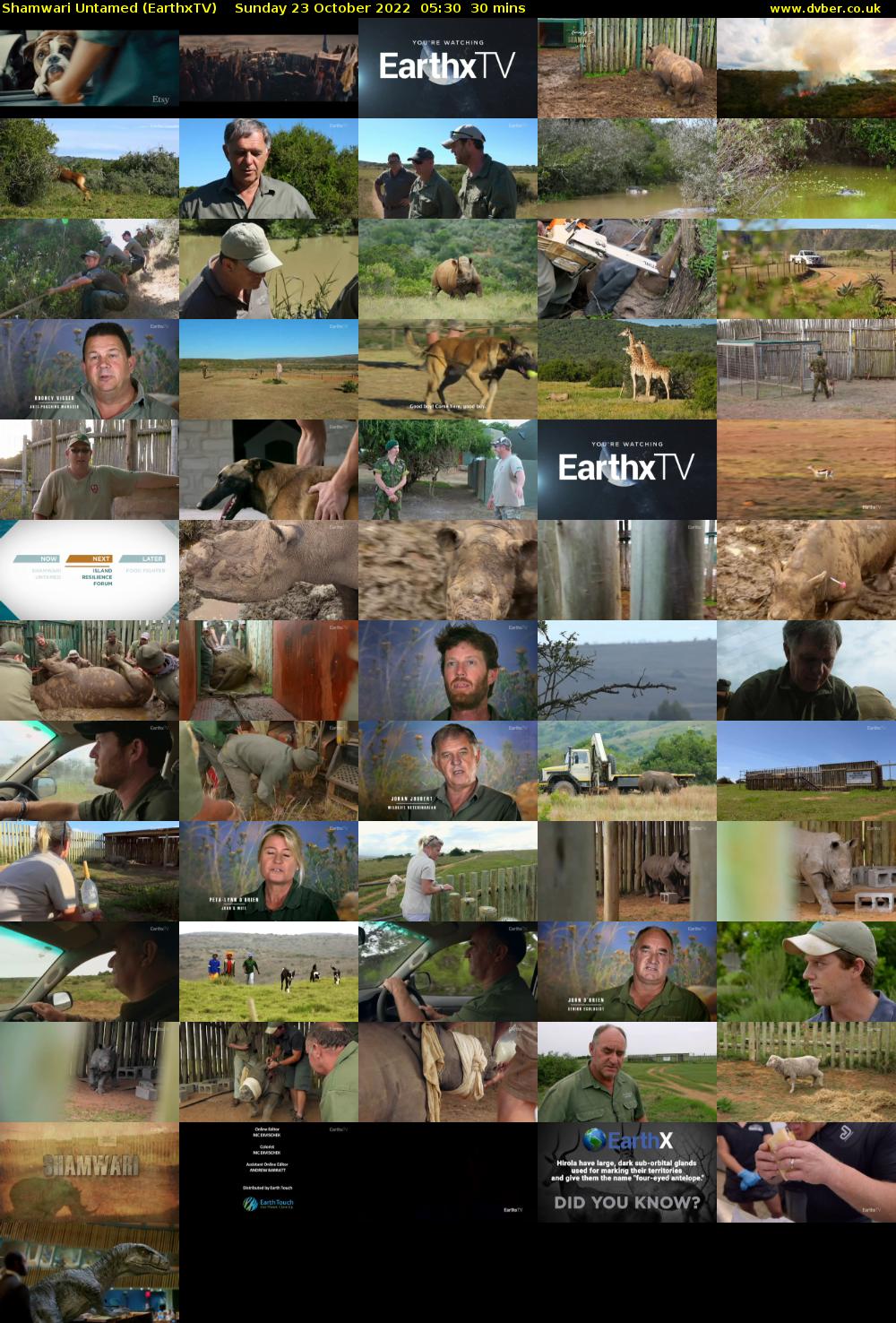 Shamwari Untamed (EarthxTV) Sunday 23 October 2022 05:30 - 06:00