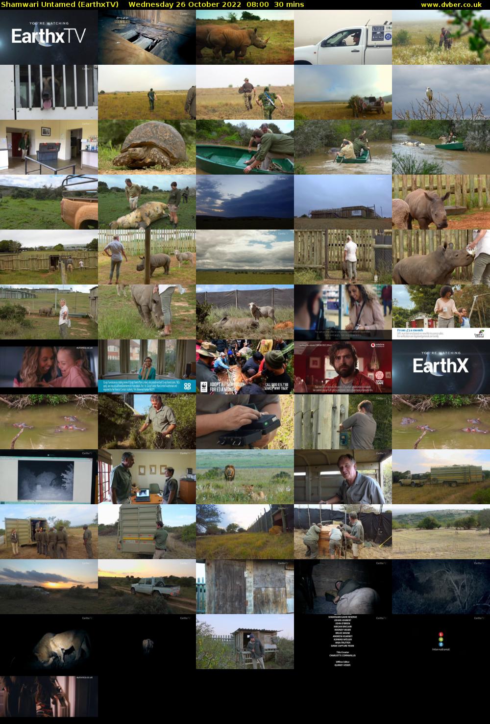 Shamwari Untamed (EarthxTV) Wednesday 26 October 2022 08:00 - 08:30