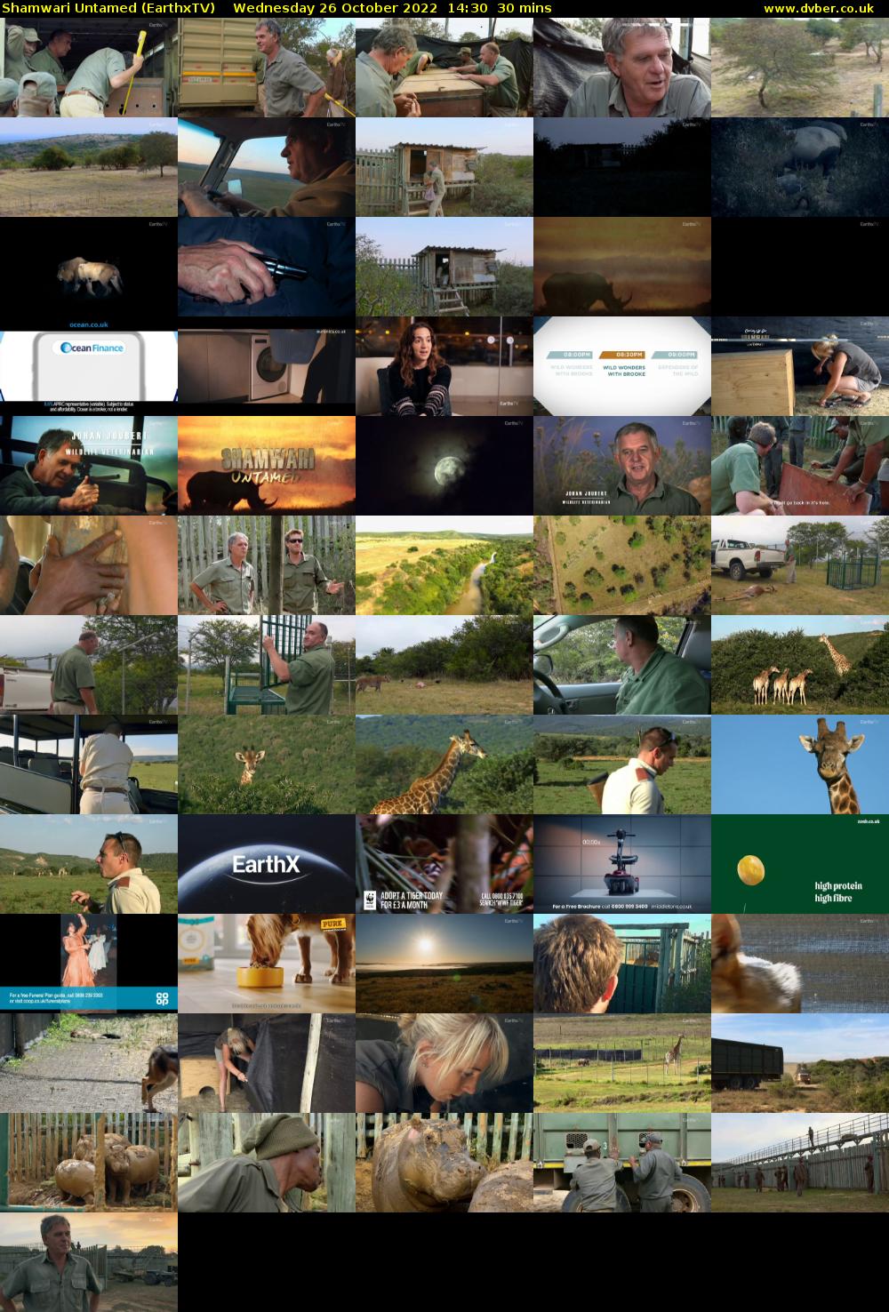 Shamwari Untamed (EarthxTV) Wednesday 26 October 2022 14:30 - 15:00