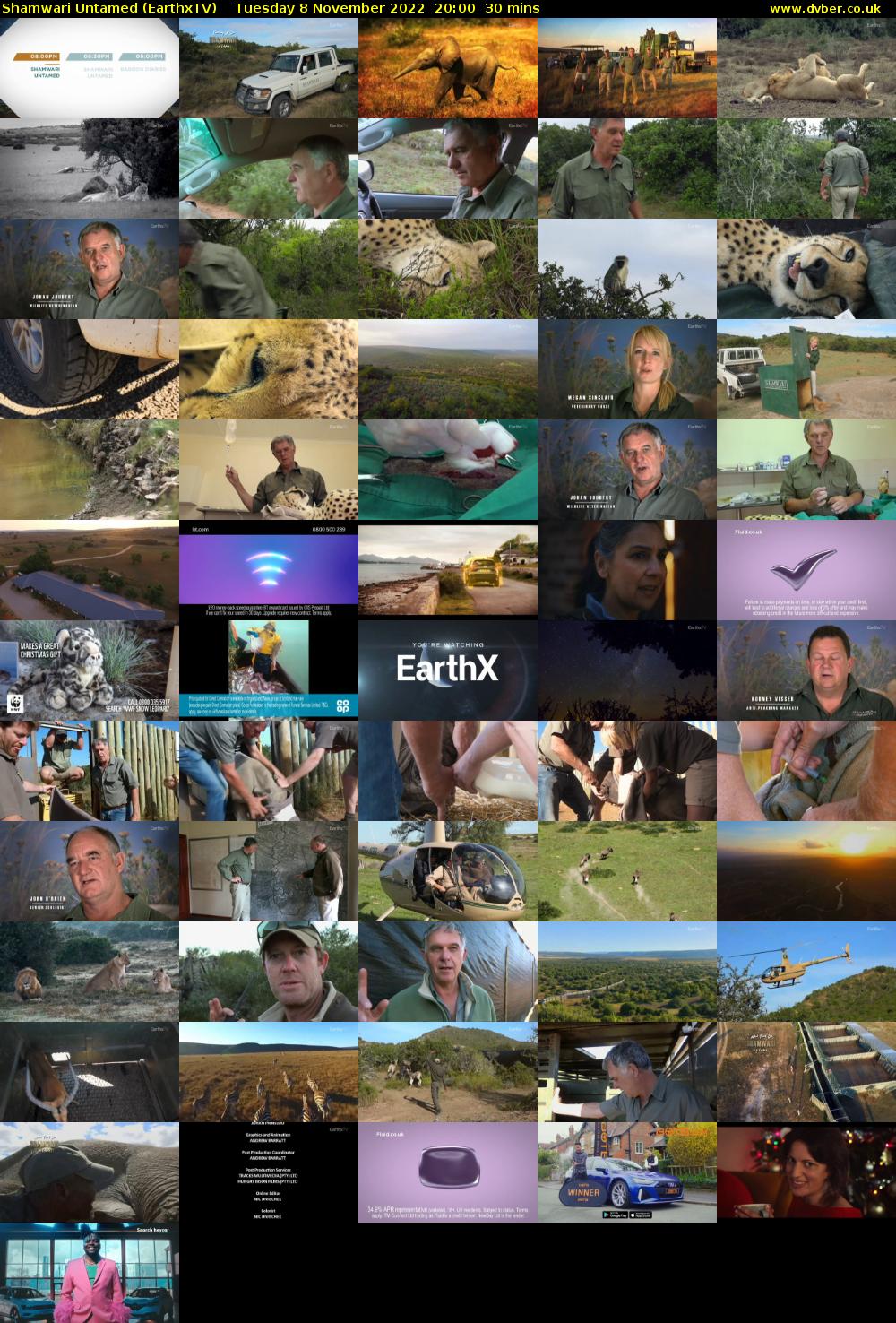 Shamwari Untamed (EarthxTV) Tuesday 8 November 2022 20:00 - 20:30