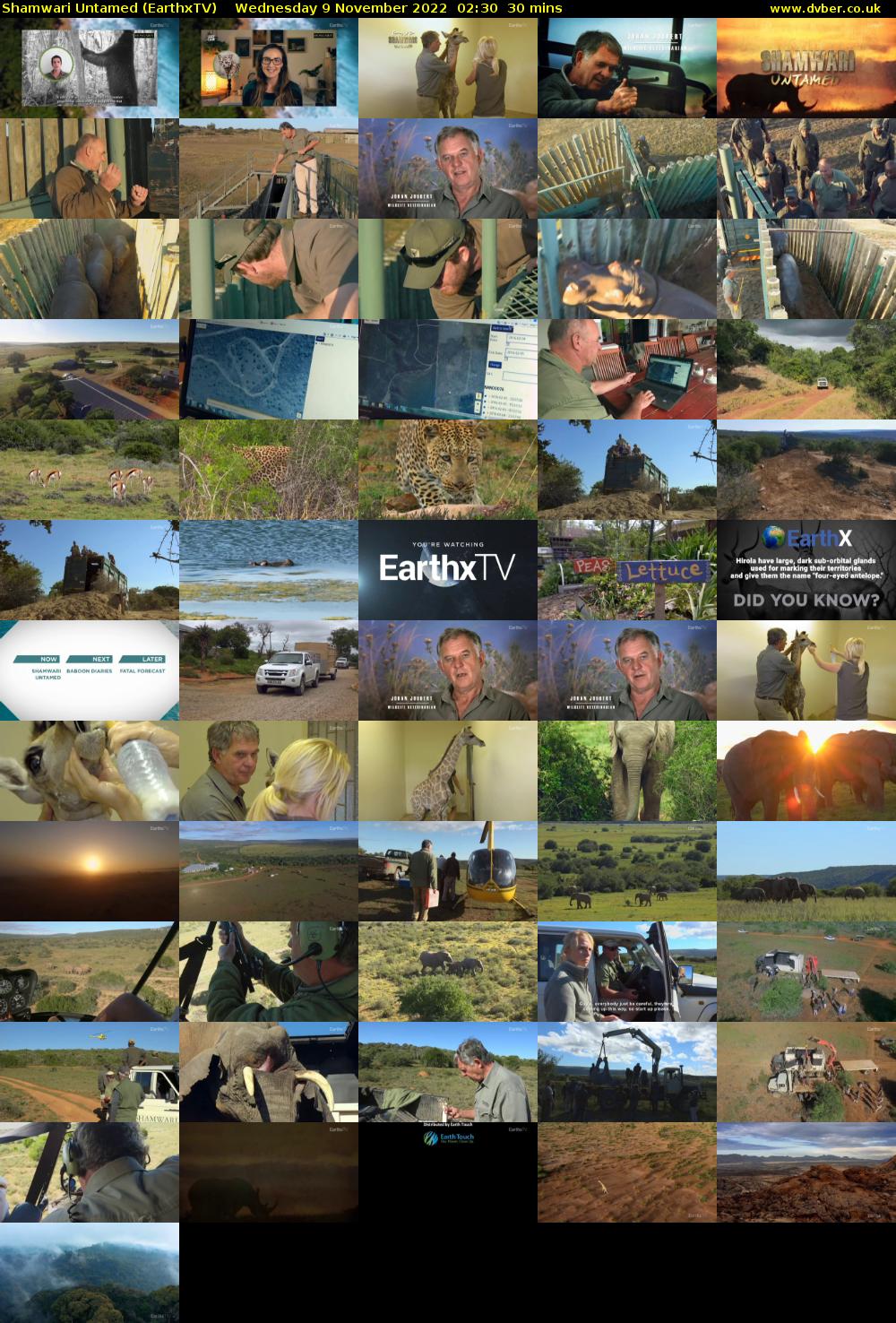 Shamwari Untamed (EarthxTV) Wednesday 9 November 2022 02:30 - 03:00