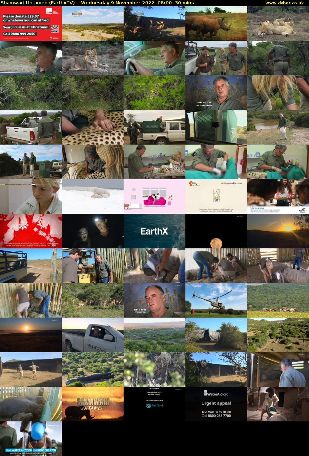 Shamwari Untamed (EarthxTV) Wednesday 9 November 2022 08:00 - 08:30