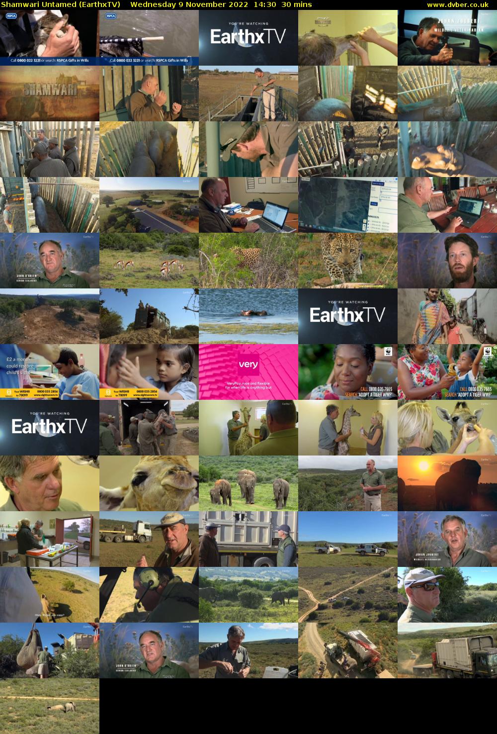 Shamwari Untamed (EarthxTV) Wednesday 9 November 2022 14:30 - 15:00