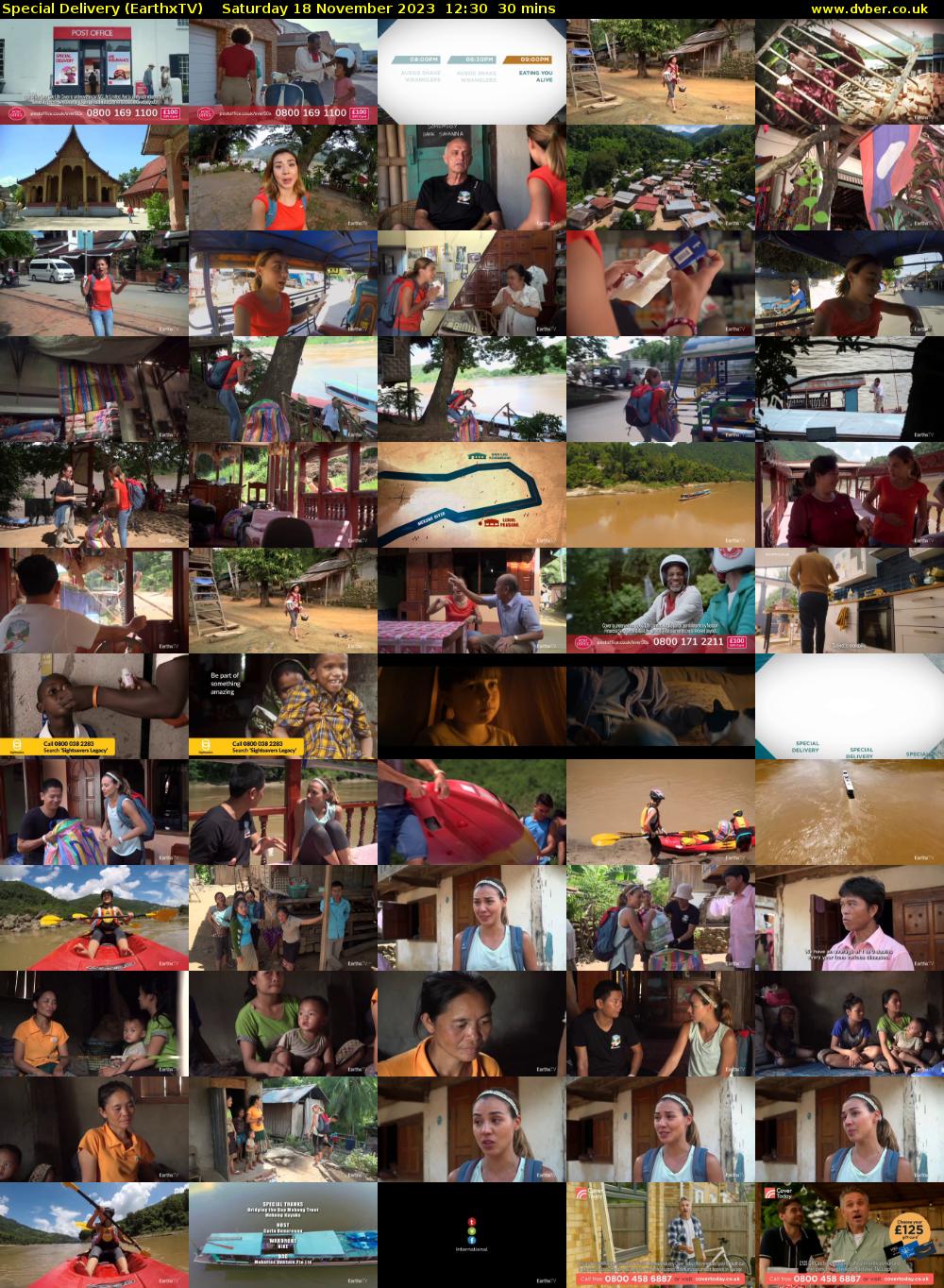 Special Delivery (EarthxTV) Saturday 18 November 2023 12:30 - 13:00