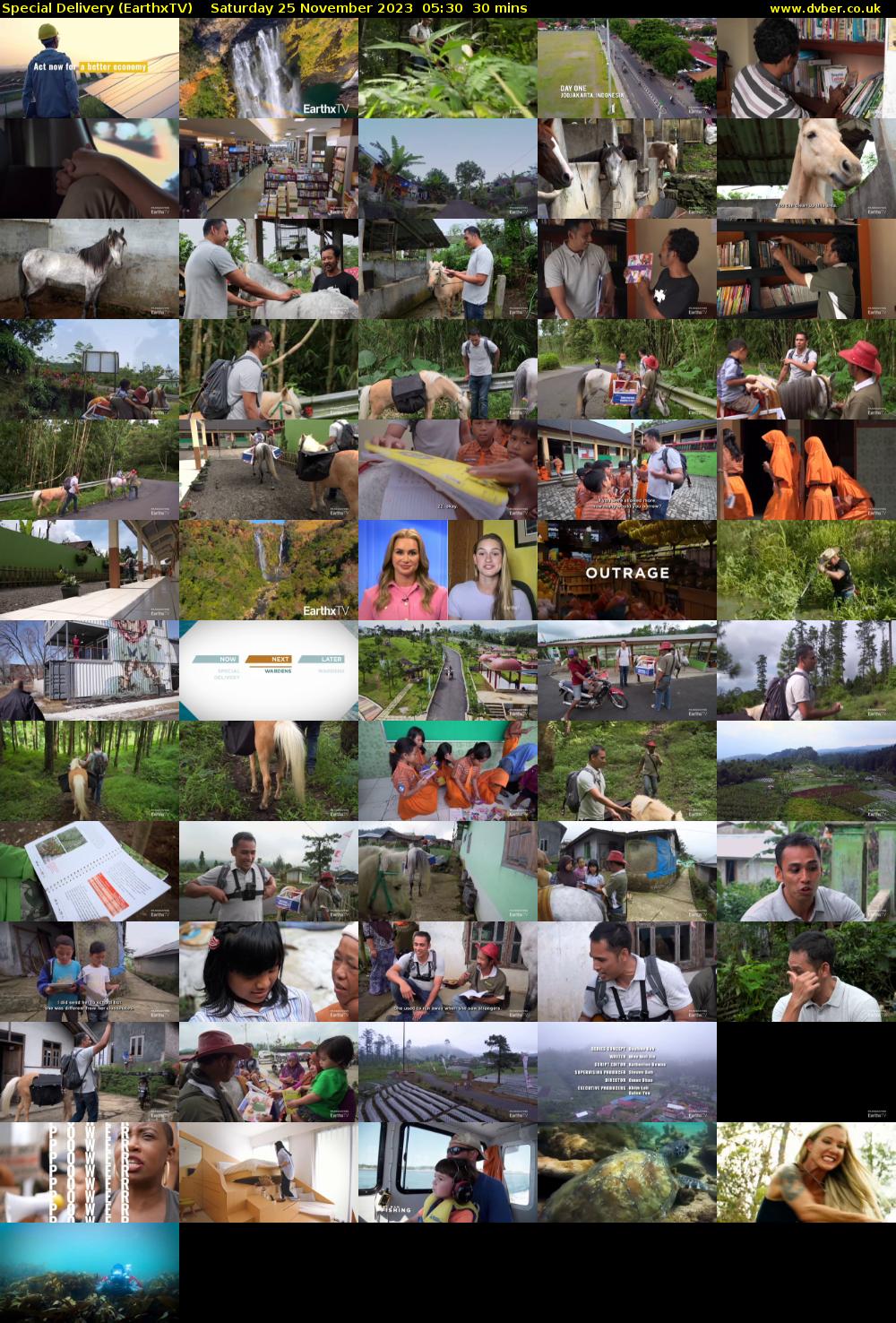 Special Delivery (EarthxTV) Saturday 25 November 2023 05:30 - 06:00