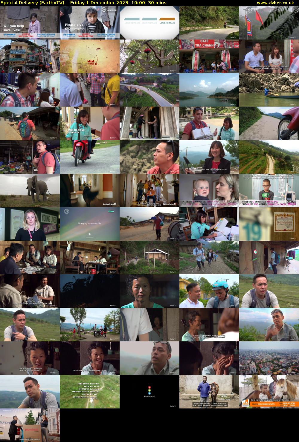 Special Delivery (EarthxTV) Friday 1 December 2023 10:00 - 10:30