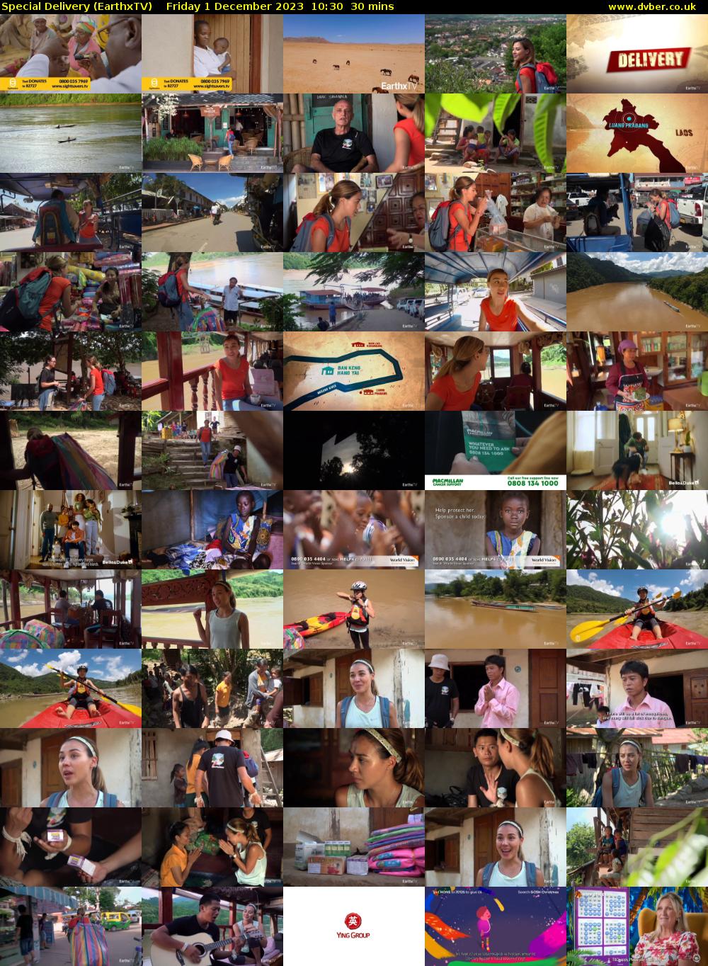 Special Delivery (EarthxTV) Friday 1 December 2023 10:30 - 11:00