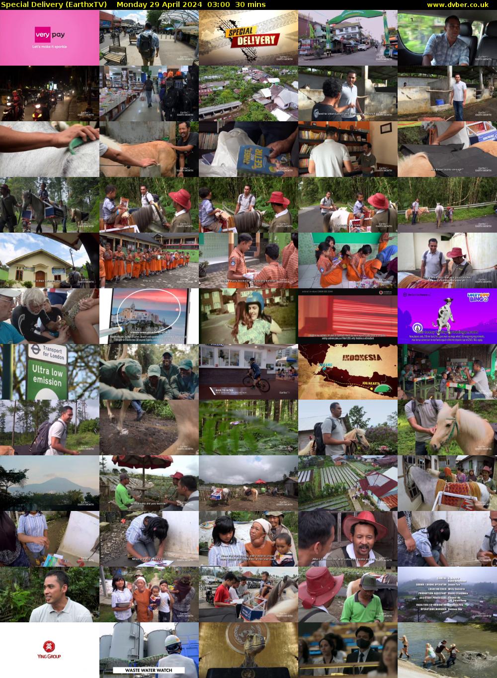 Special Delivery (EarthxTV) Monday 29 April 2024 03:00 - 03:30