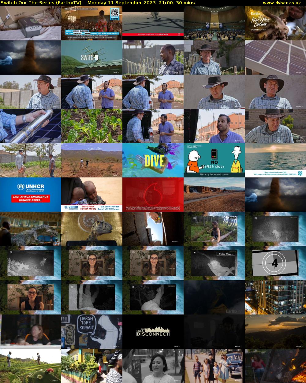 Switch On: The Series (EarthxTV) Monday 11 September 2023 21:00 - 21:30