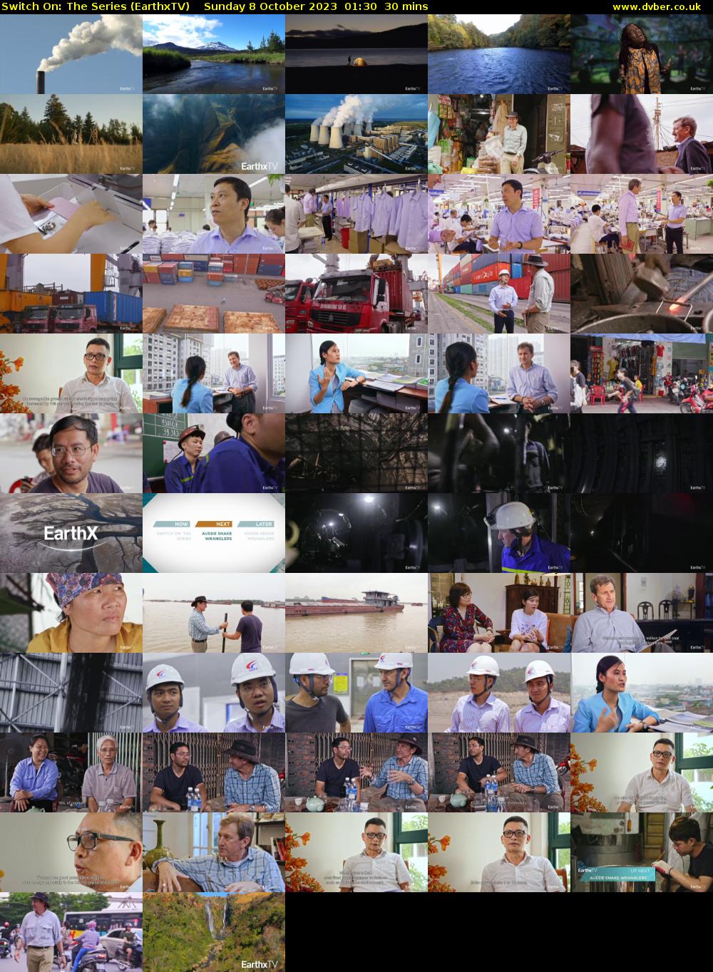 Switch On: The Series (EarthxTV) Sunday 8 October 2023 01:30 - 02:00