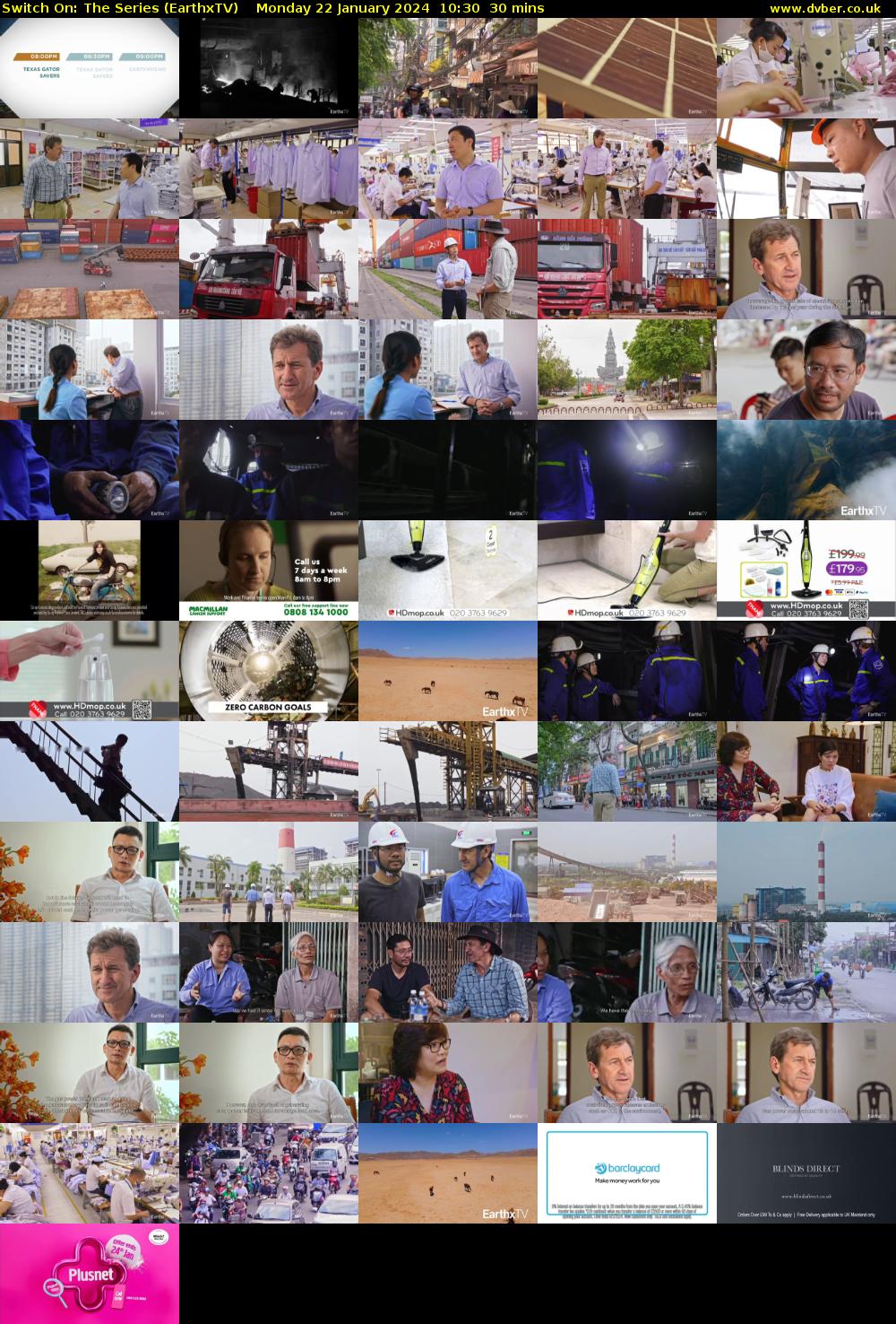 Switch On: The Series (EarthxTV) Monday 22 January 2024 10:30 - 11:00