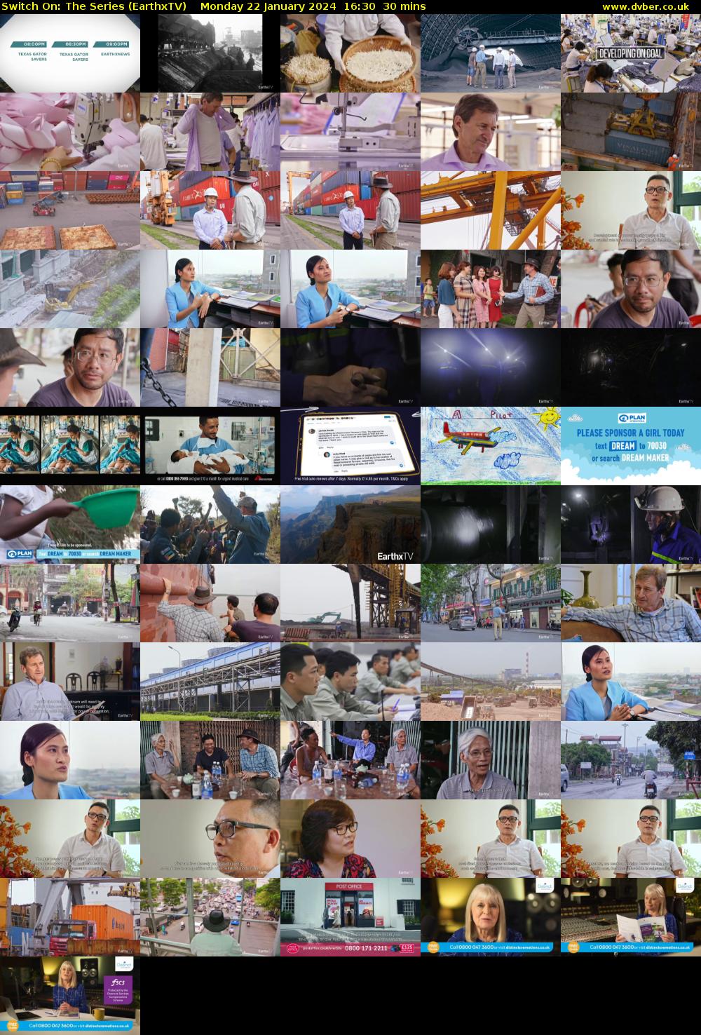 Switch On: The Series (EarthxTV) Monday 22 January 2024 16:30 - 17:00