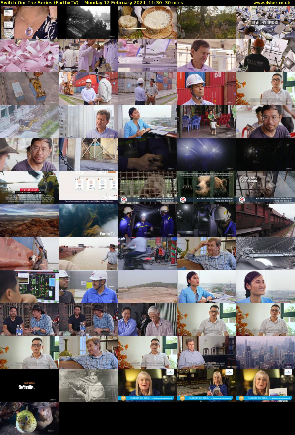 Switch On: The Series (EarthxTV) Monday 12 February 2024 11:30 - 12:00