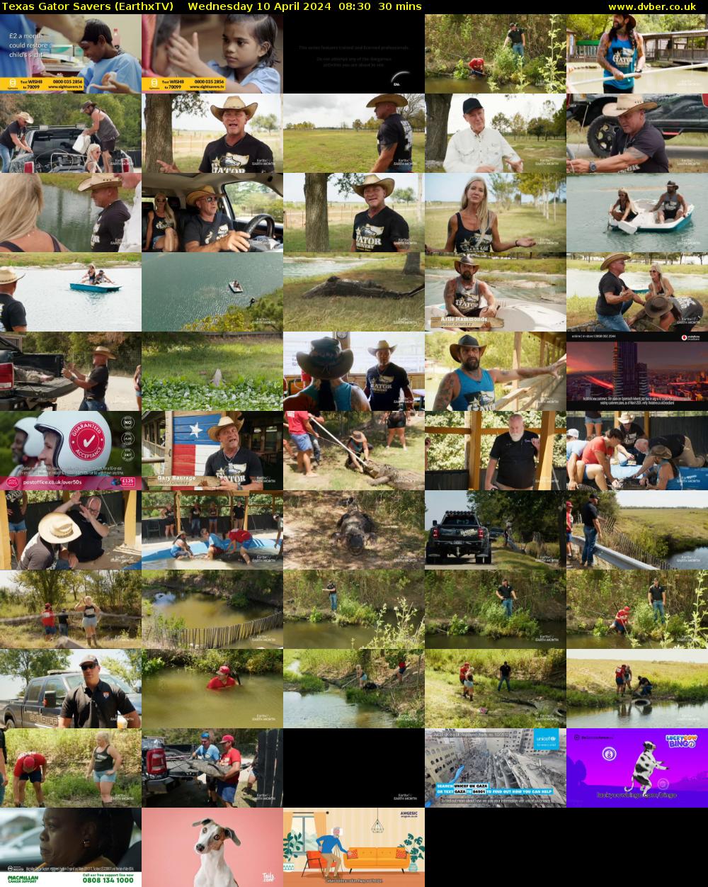 Texas Gator Savers (EarthxTV) Wednesday 10 April 2024 08:30 - 09:00