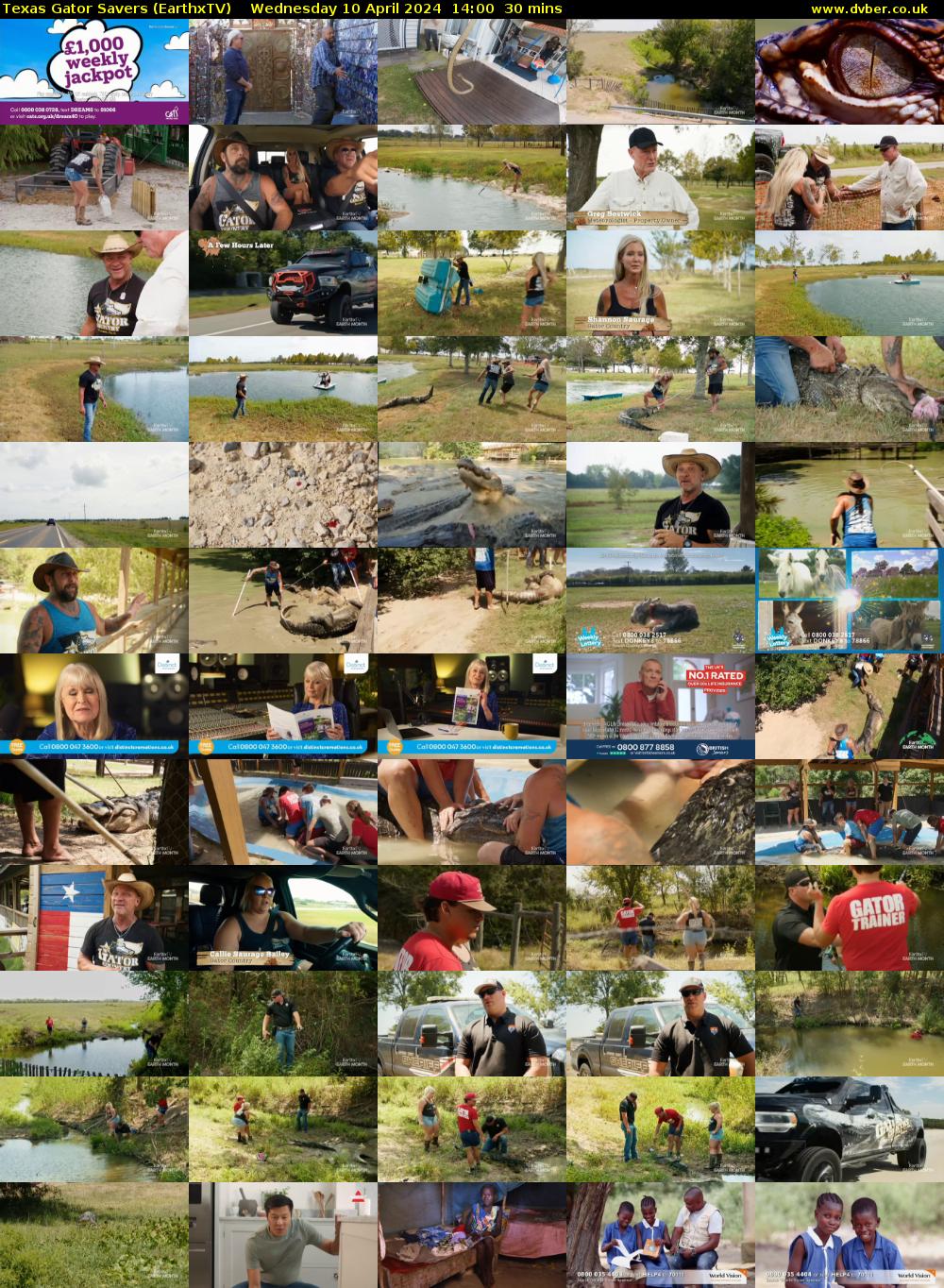 Texas Gator Savers (EarthxTV) Wednesday 10 April 2024 14:00 - 14:30