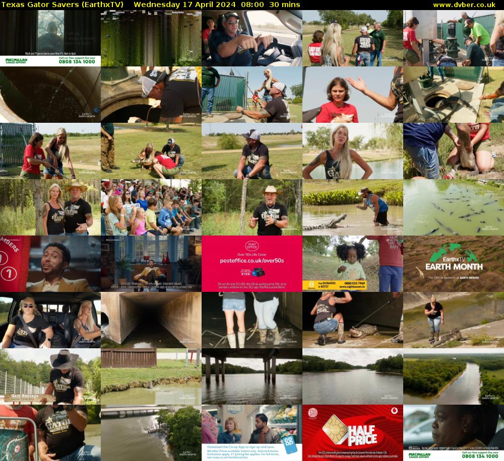 Texas Gator Savers (EarthxTV) Wednesday 17 April 2024 08:00 - 08:30