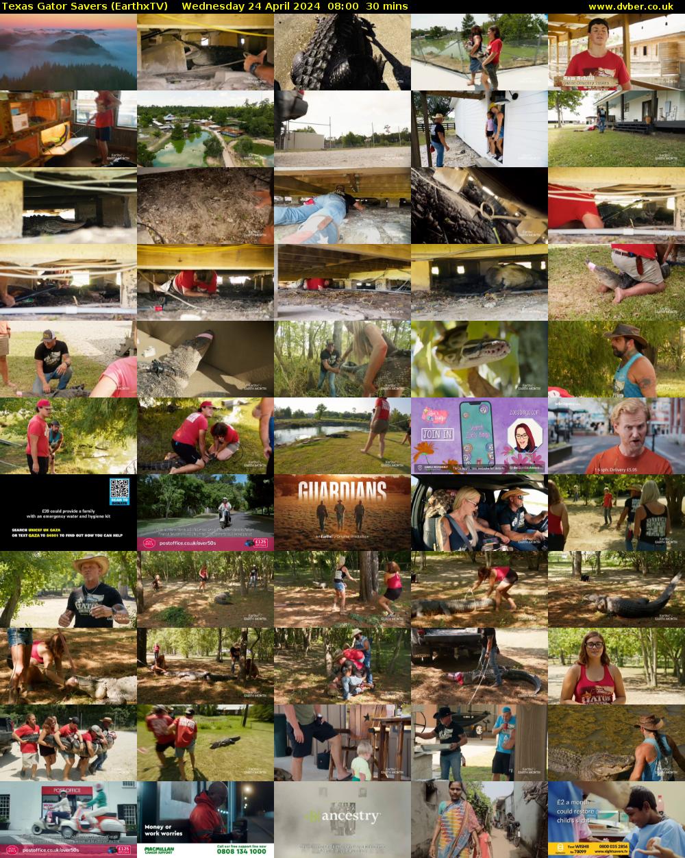 Texas Gator Savers (EarthxTV) Wednesday 24 April 2024 08:00 - 08:30