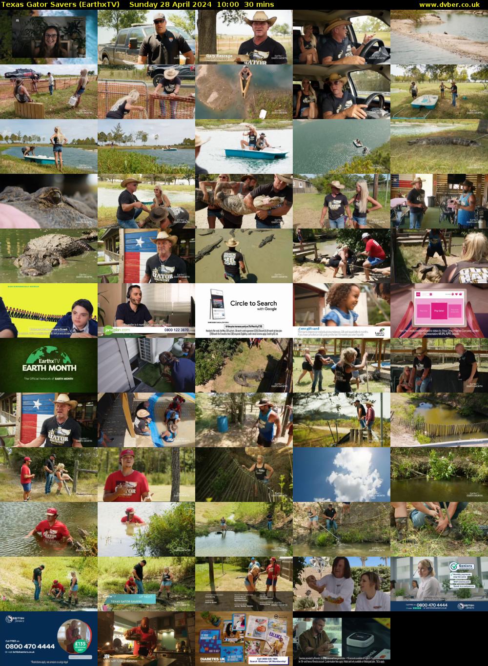 Texas Gator Savers (EarthxTV) Sunday 28 April 2024 10:00 - 10:30