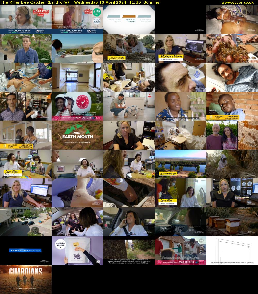 The Killer Bee Catcher (EarthxTV) Wednesday 10 April 2024 11:30 - 12:00