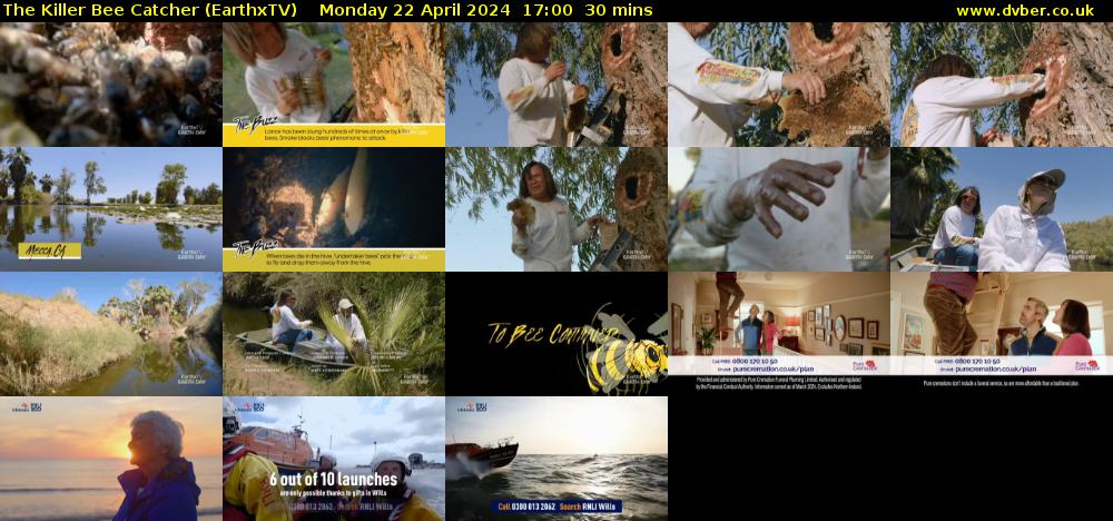 The Killer Bee Catcher (EarthxTV) Monday 22 April 2024 17:00 - 17:30