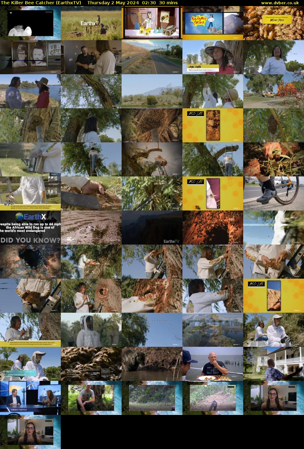 The Killer Bee Catcher (EarthxTV) Thursday 2 May 2024 02:30 - 03:00