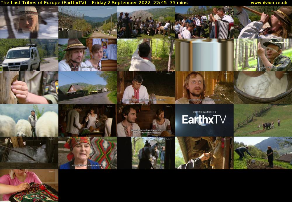The Last Tribes of Europe (EarthxTV) Friday 2 September 2022 22:45 - 00:00