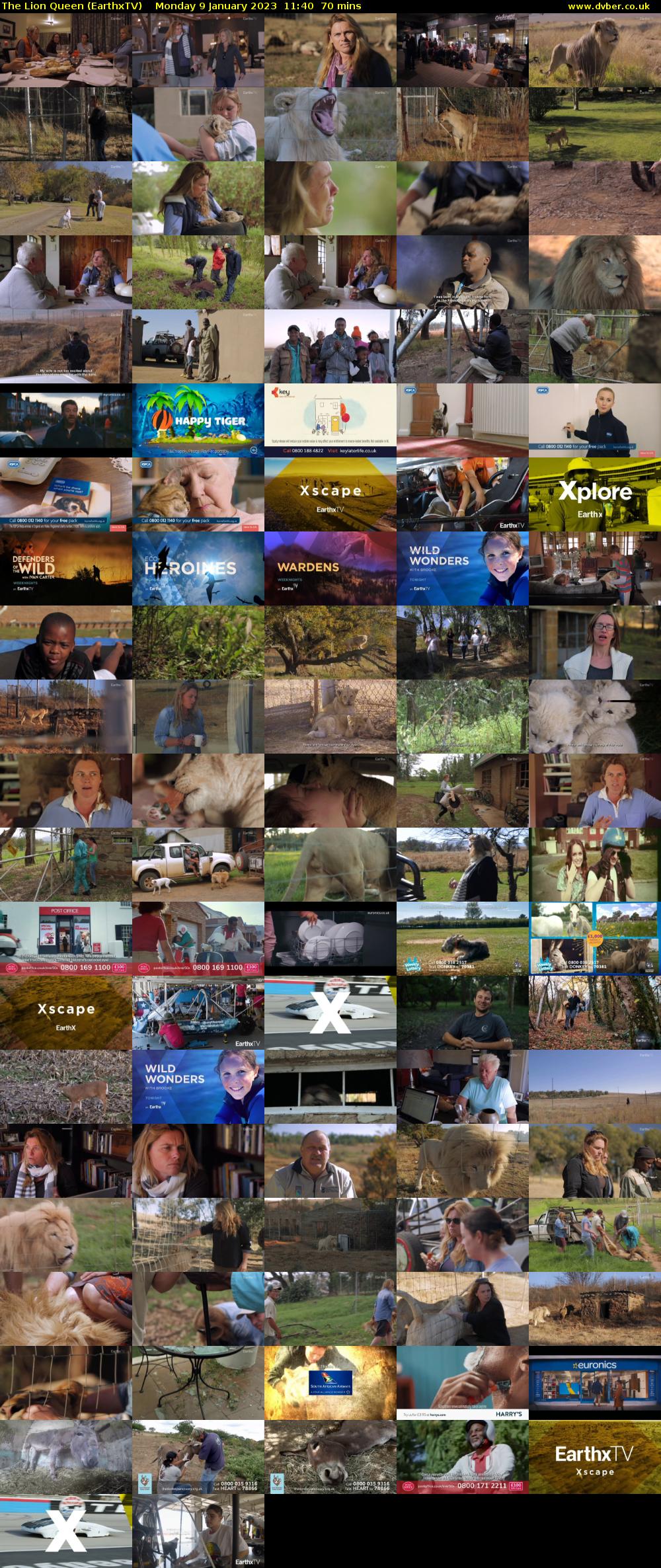 The Lion Queen (EarthxTV) Monday 9 January 2023 11:40 - 12:50
