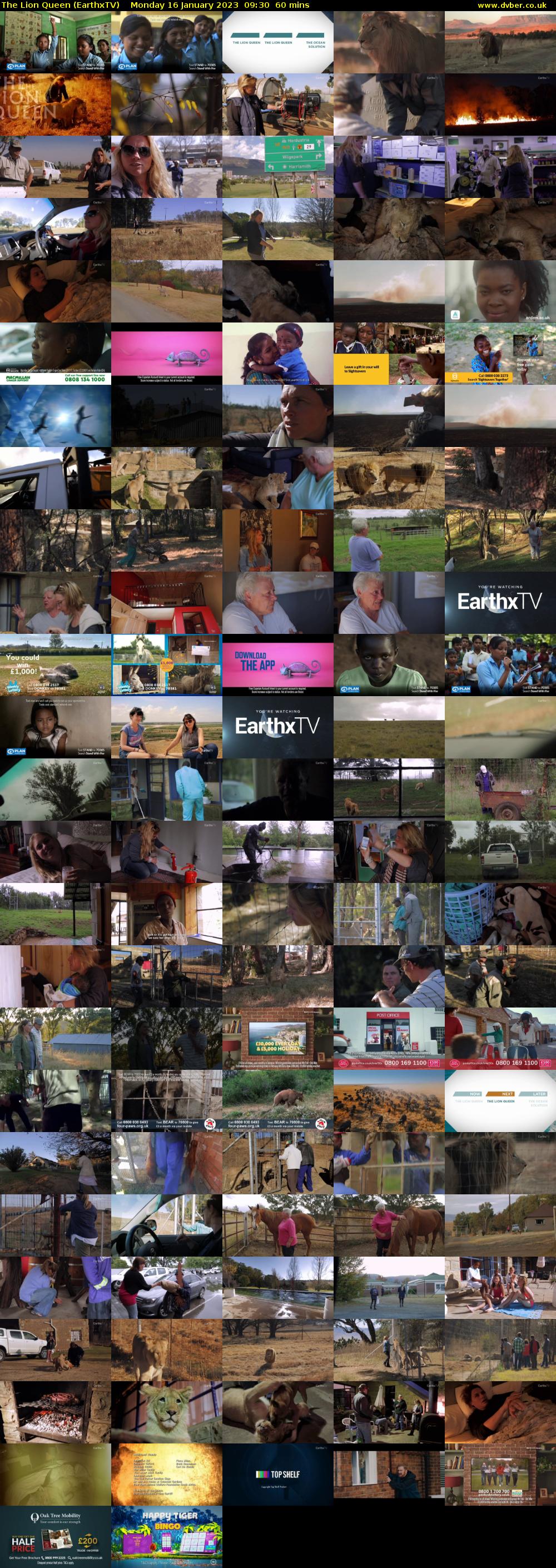 The Lion Queen (EarthxTV) Monday 16 January 2023 09:30 - 10:30