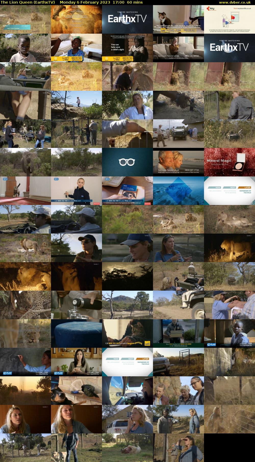 The Lion Queen (EarthxTV) Monday 6 February 2023 17:00 - 18:00
