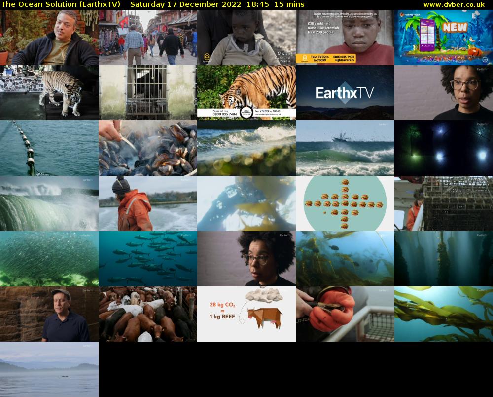 The Ocean Solution (EarthxTV) Saturday 17 December 2022 18:45 - 19:00