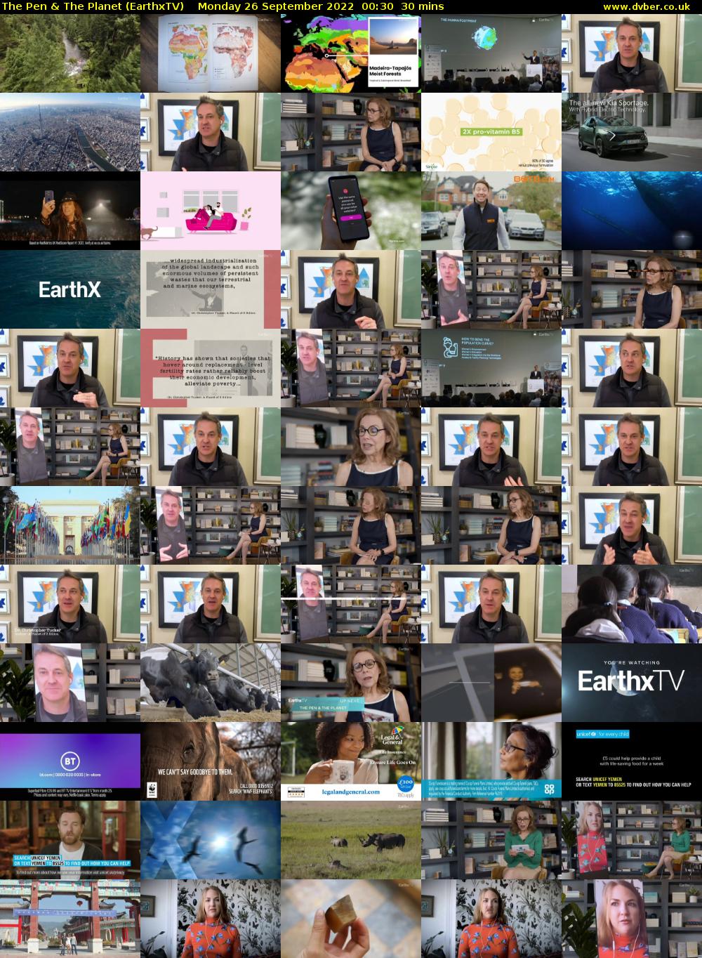 The Pen & The Planet (EarthxTV) Monday 26 September 2022 00:30 - 01:00