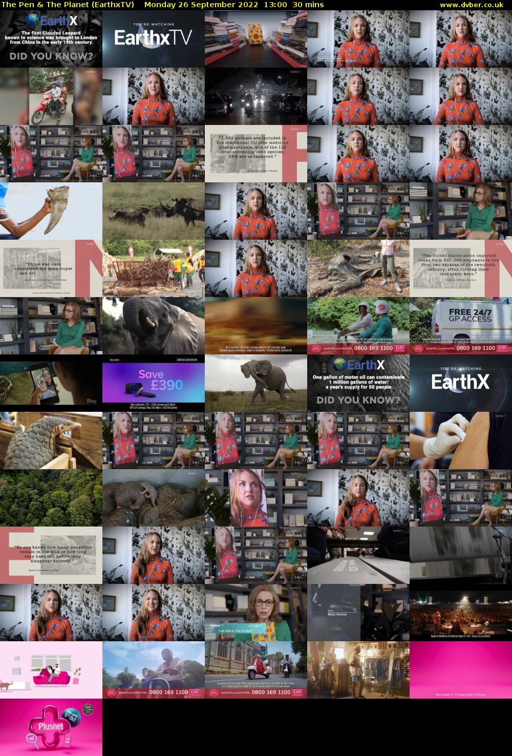 The Pen & The Planet (EarthxTV) Monday 26 September 2022 13:00 - 13:30