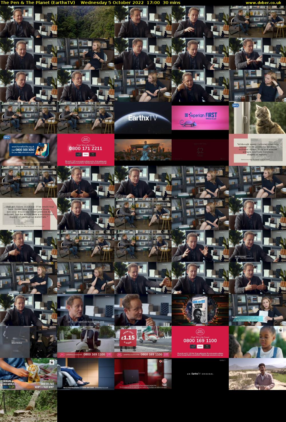 The Pen & The Planet (EarthxTV) Wednesday 5 October 2022 17:00 - 17:30