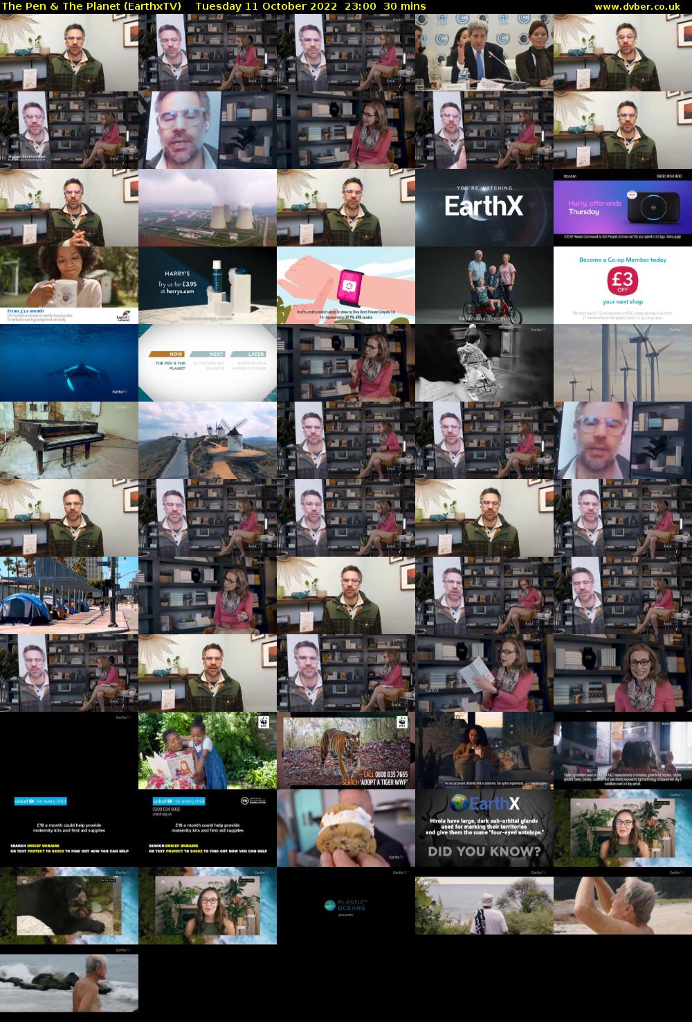 The Pen & The Planet (EarthxTV) Tuesday 11 October 2022 23:00 - 23:30