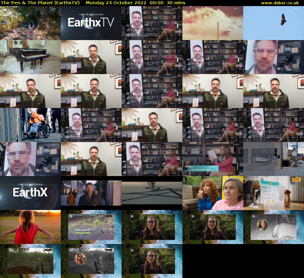 The Pen & The Planet (EarthxTV) Monday 24 October 2022 00:00 - 00:30