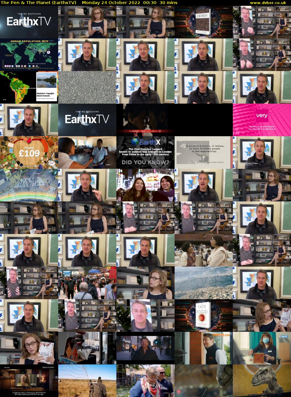The Pen & The Planet (EarthxTV) Monday 24 October 2022 00:30 - 01:00