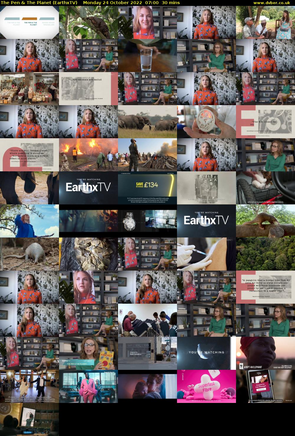 The Pen & The Planet (EarthxTV) Monday 24 October 2022 07:00 - 07:30